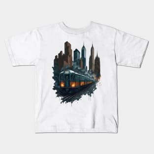 NYC’s Subway: A Splash of Colors Kids T-Shirt